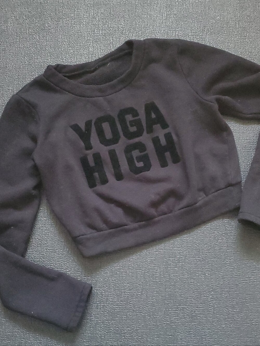Alo Yoga High Cropped Sweatshirt - Black